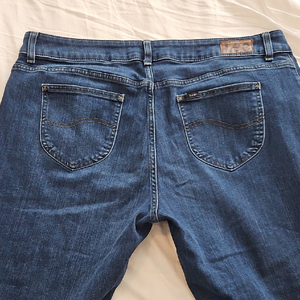 Classic Blue Mid Rise Bootcut Jeans - Picture 12 of 12